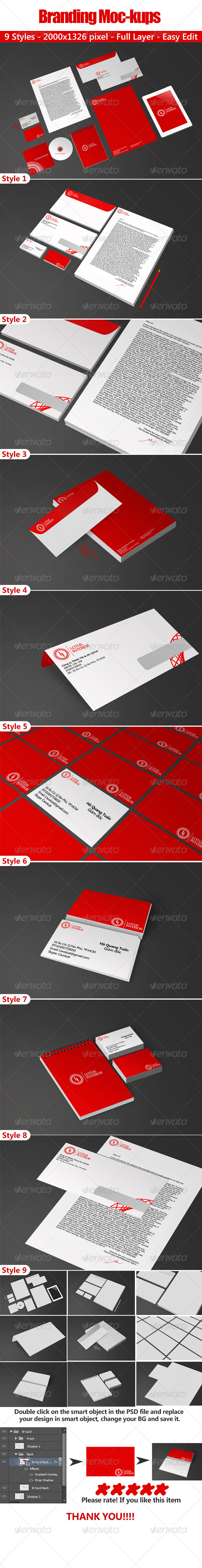 GraphicRiver Branding Mockups 4653264 GraphicRiver Branding Mockups 4653264