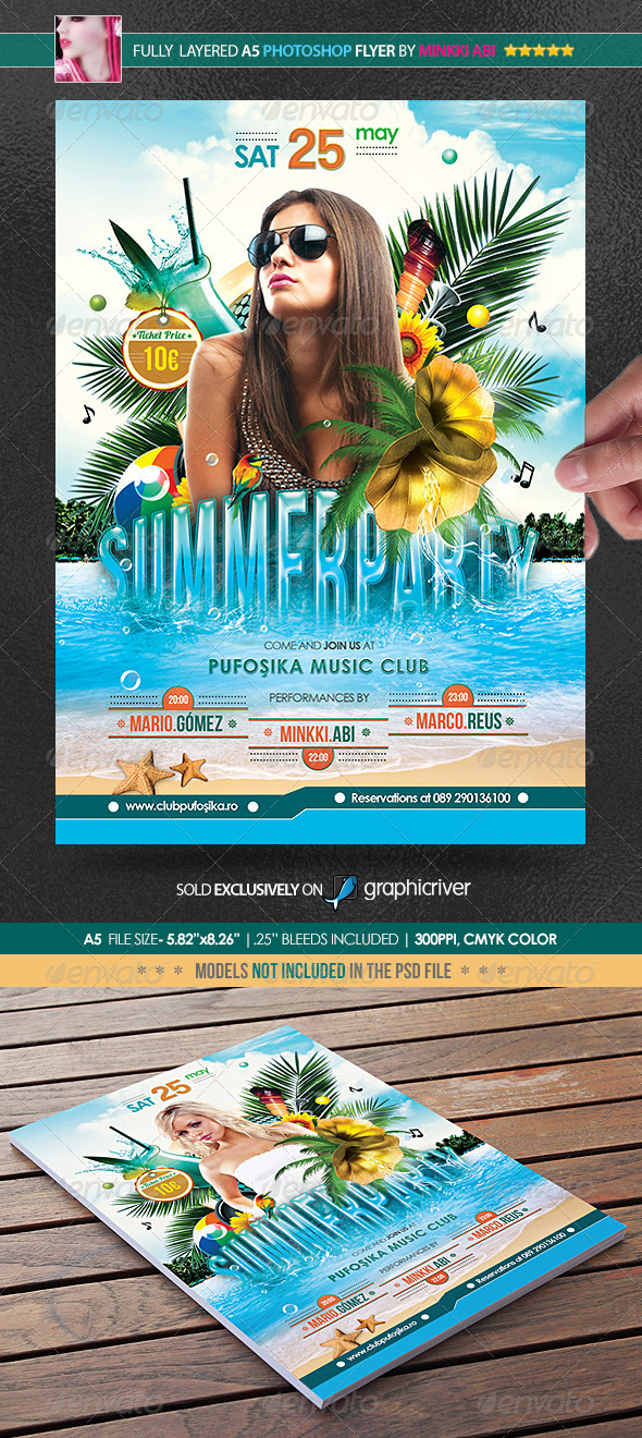 Summer Party Flyer - Events Flyers