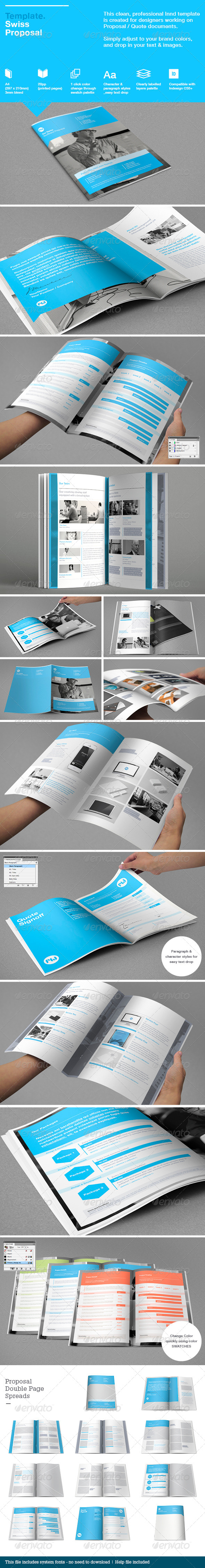 Swiss Proposal Template - Brochures Print Templates