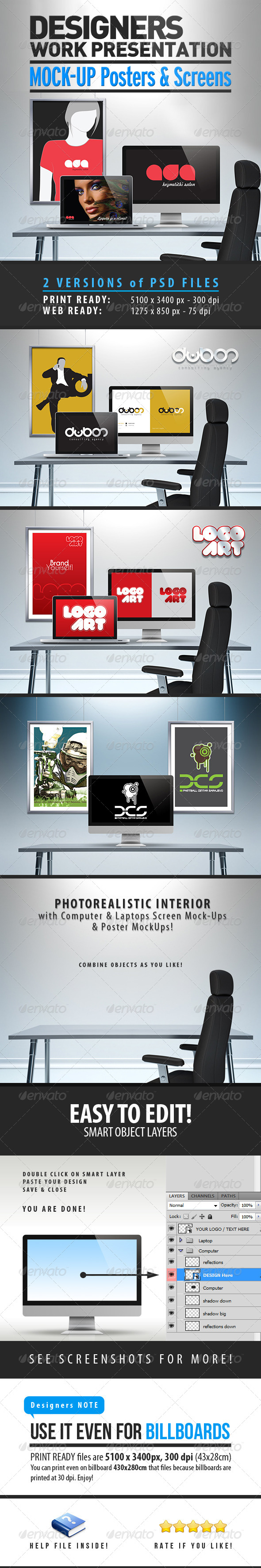 GraphicRiver Designers Work Mock-Up 4596405 GraphicRiver Designers Work Mock-Up 4596405