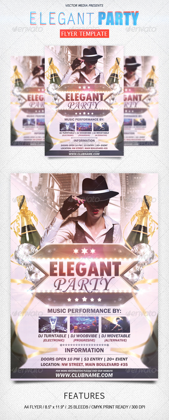GraphicRiver Elegant Party Flyer 4663553 GraphicRiver Elegant Party Flyer 4663553