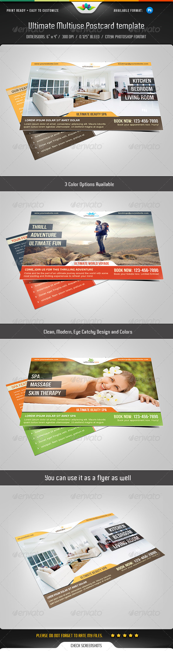 GraphicRiver Ultimate Multiuse Postcard 4663726 GraphicRiver Ultimate Multiuse Postcard 4663726