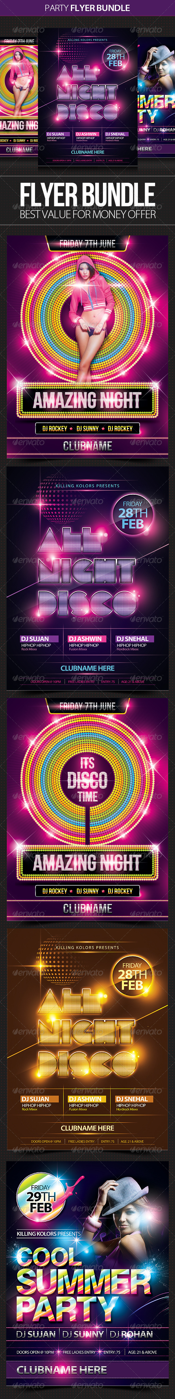 Club Party Flyer Bundle - Clubs & Parties Events