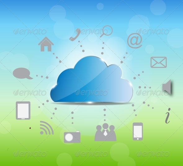 GraphicRiver Cloud Computing Vector Illustration on Nature Back 4666535 GraphicRiver Cloud Computing Vector Illustration on Nature Back 4666535