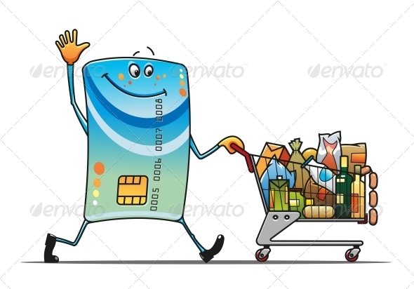 GraphicRiver Credit Card with Shopping Cart 4667347 GraphicRiver Credit Card with Shopping Cart 4667347