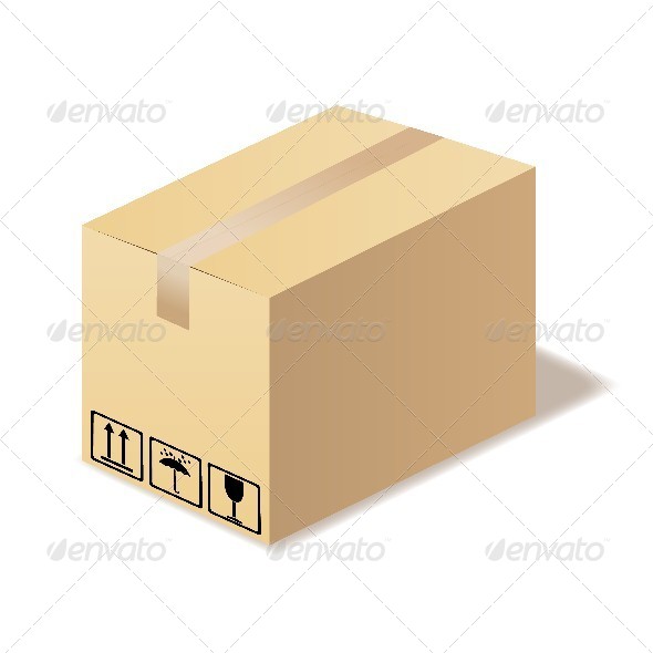 GraphicRiver Closed Cardboard Box Isolated 4668285 GraphicRiver Closed Cardboard Box Isolated 4668285