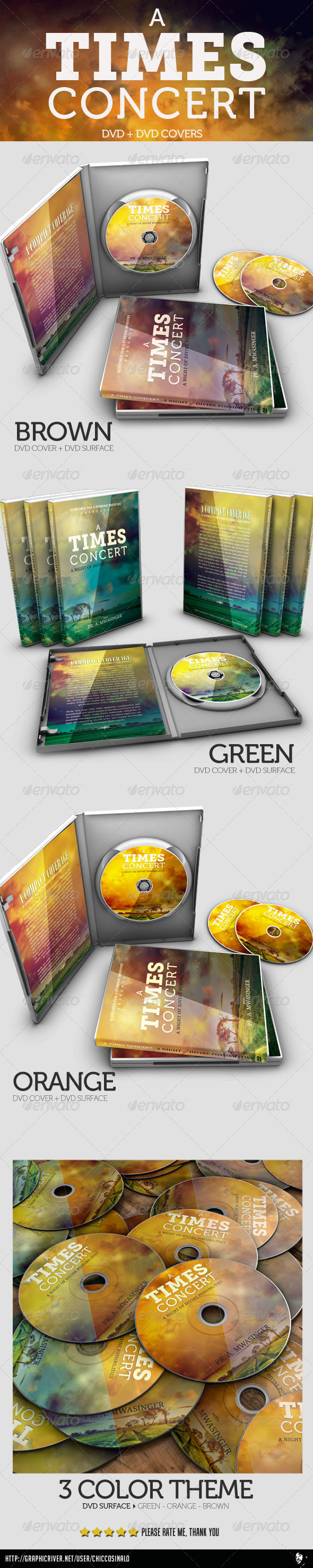 A Times Concert DVD and DVD COVER - CD & DVD artwork Print Templates