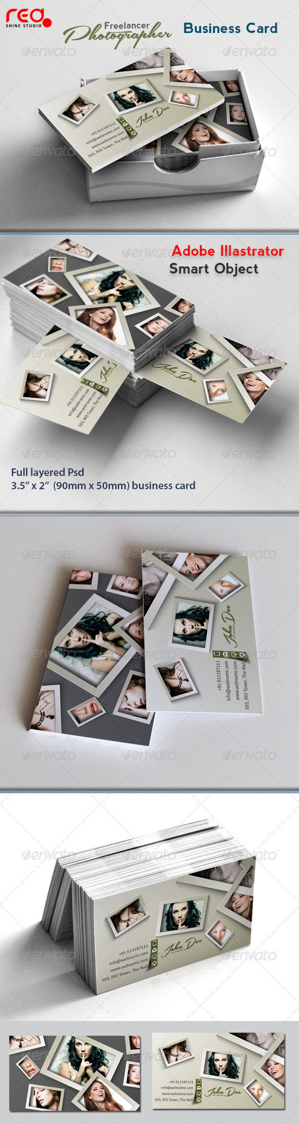 Photographer Business Card Template - Industry Specific Business Cards
