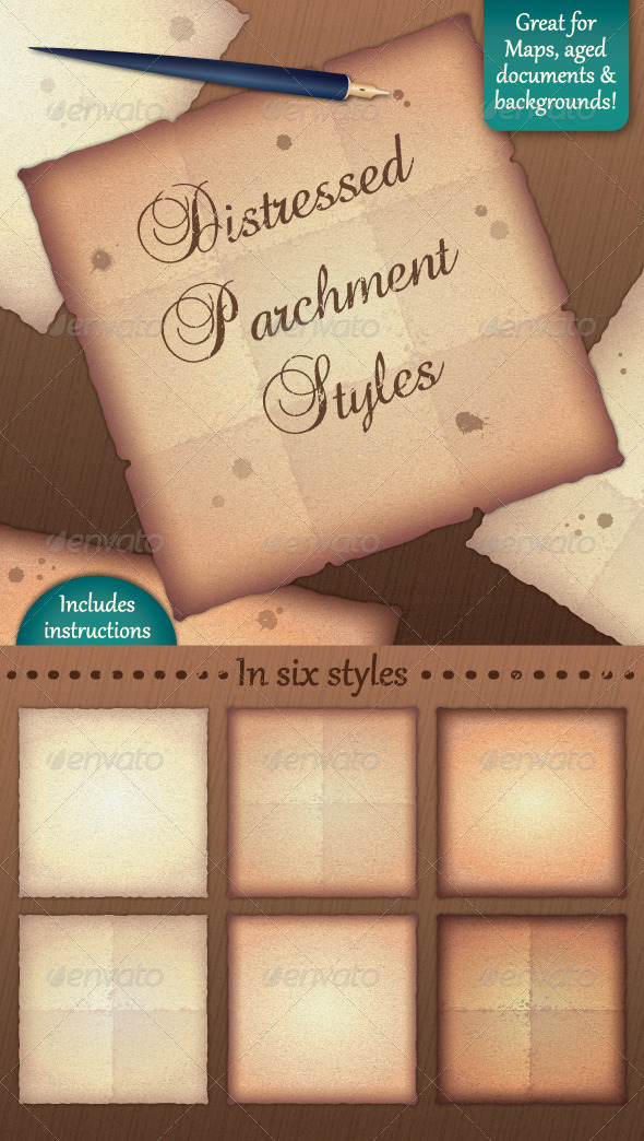 GraphicRiver Distressed Parchment Styles 4682115 GraphicRiver Distressed Parchment Styles 4682115