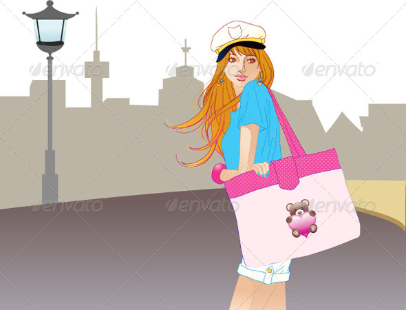 GraphicRiver City Fashion Girl 4690297 GraphicRiver City Fashion Girl 4690297
