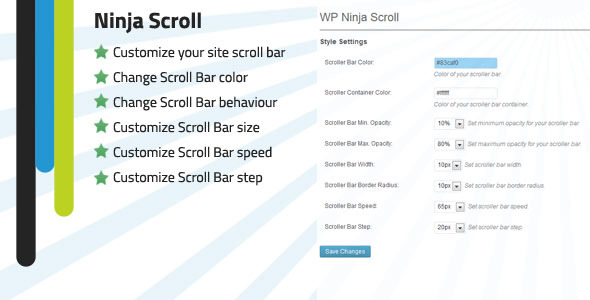 WP Ninja Scroll Bar customizer - CodeCanyon Item for Sale