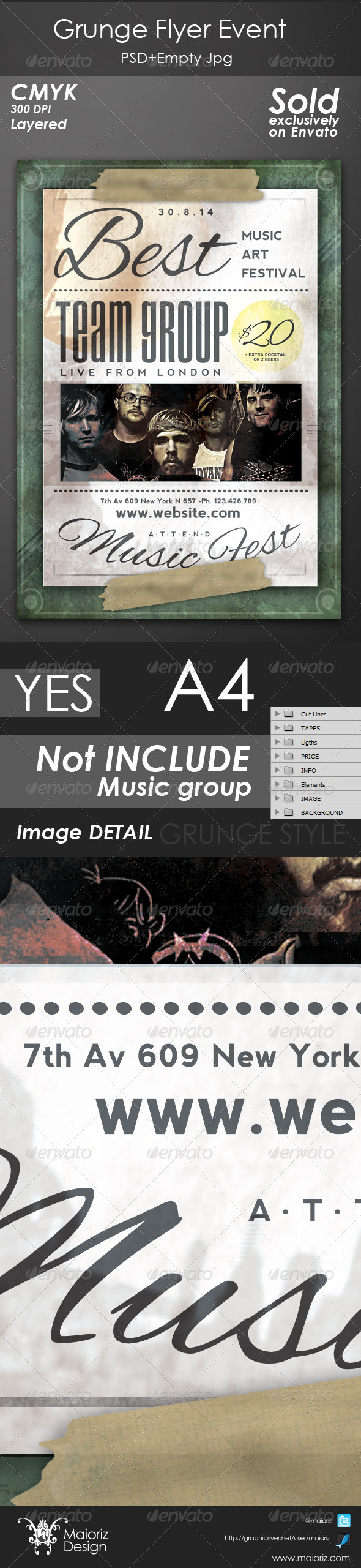 GraphicRiver Grunge Flyer Concert 4692583 GraphicRiver Grunge Flyer Concert 4692583