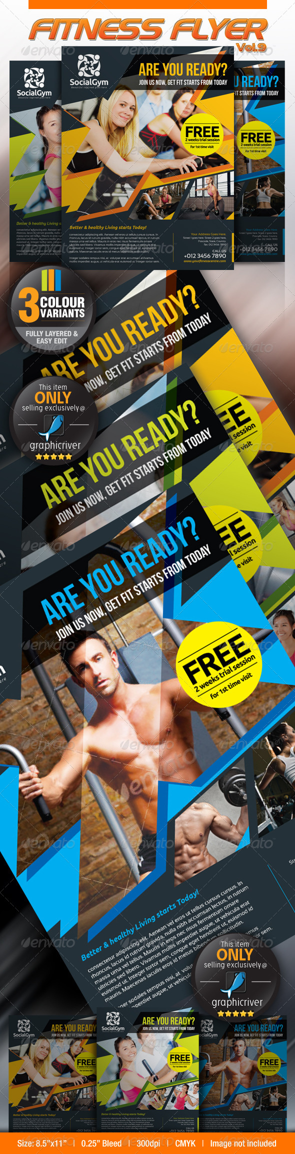 GraphicRiver Fitness Flyer Vol.9 4620679 GraphicRiver Fitness Flyer Vol.9 4620679