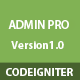 CodeIgniter Admin Pro - CodeCanyon Item for Sale