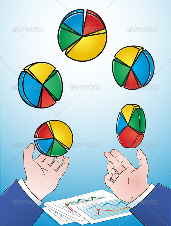 GraphicRiver Juggling Pie Charts 4696002 GraphicRiver Juggling Pie Charts 4696002