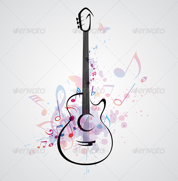 GraphicRiver Stylized Guitar 4696370 GraphicRiver Stylized Guitar 4696370