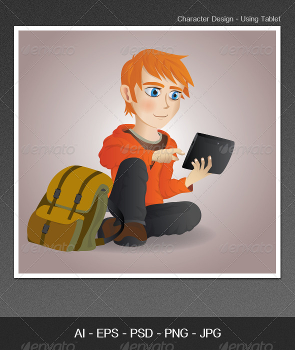 GraphicRiver Character Design Using Tablet 4697547 GraphicRiver Character Design Using Tablet 4697547