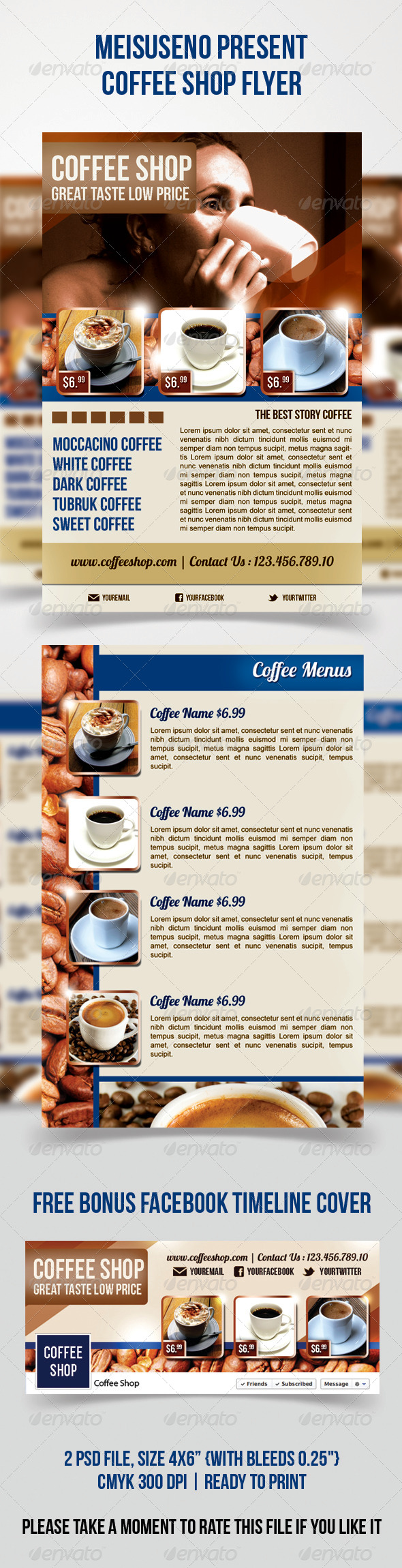 GraphicRiver Coffee Shop Flyer 4577602 GraphicRiver Coffee Shop Flyer 4577602