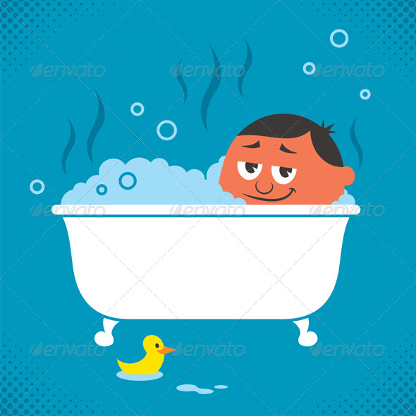 Bathtub Relaxation - Health/Medicine Conceptual