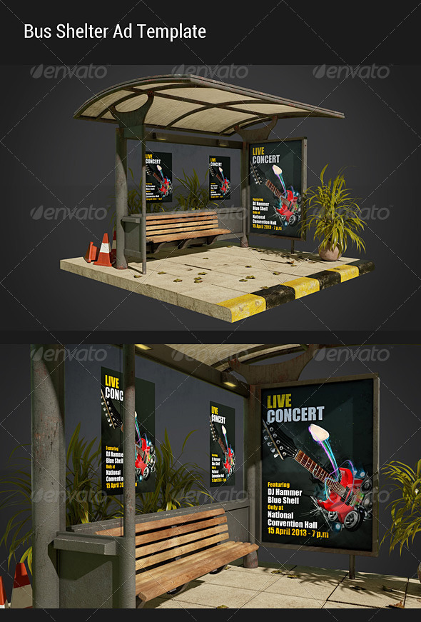 GraphicRiver Bus Shelter Ad Mock-Ups 4704018 GraphicRiver Bus Shelter Ad Mock-Ups 4704018