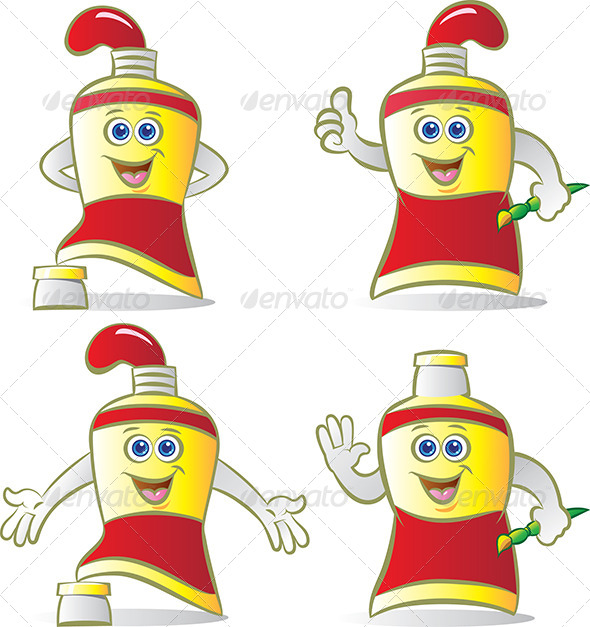 GraphicRiver Paint Tube Mascot 4705898 GraphicRiver Paint Tube Mascot 4705898
