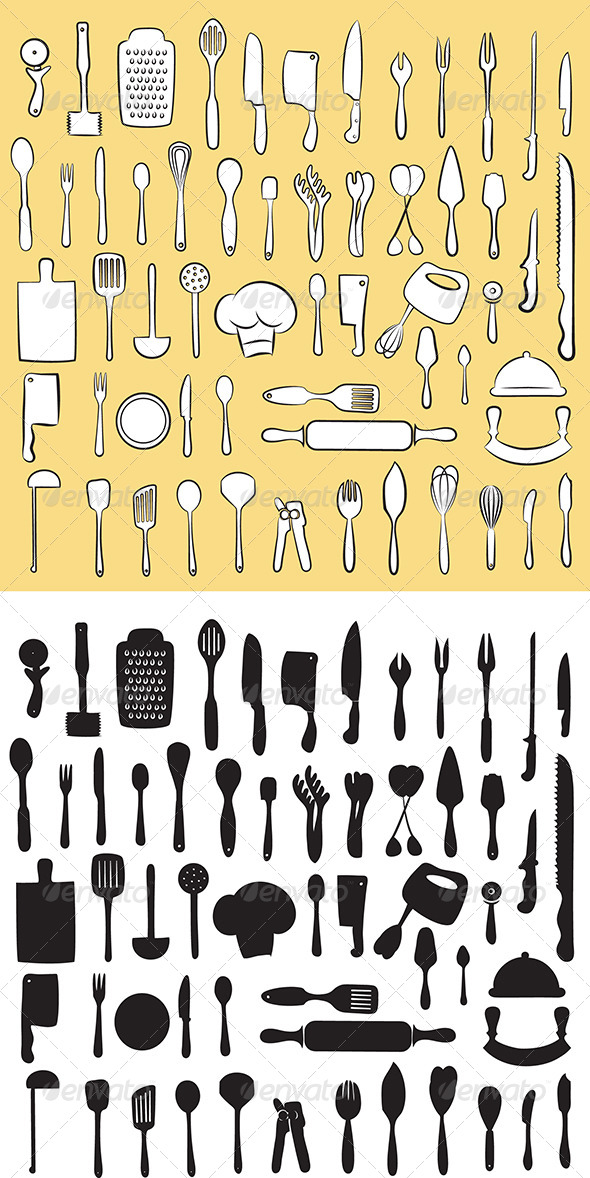 GraphicRiver Kitchen Utensil Set Vector 4706133 GraphicRiver Kitchen Utensil Set Vector 4706133