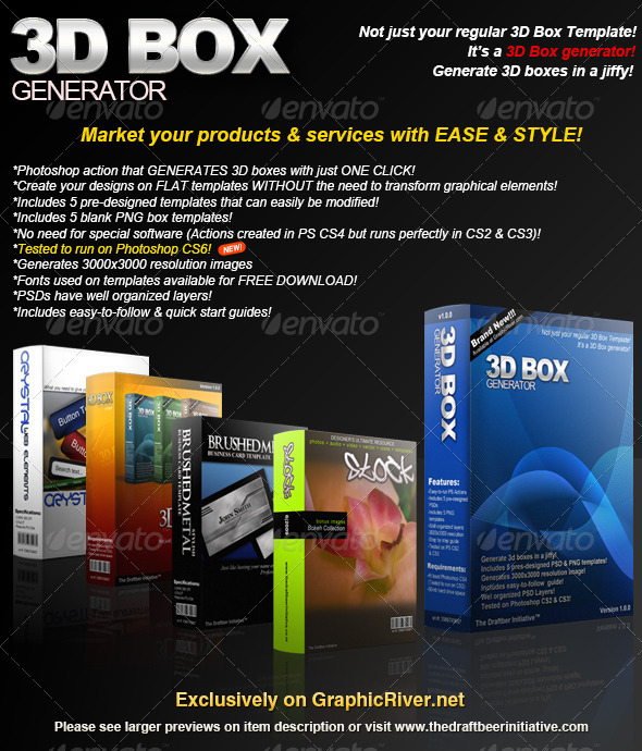 3D Box Generator Action set & Templates - Utilities Actions