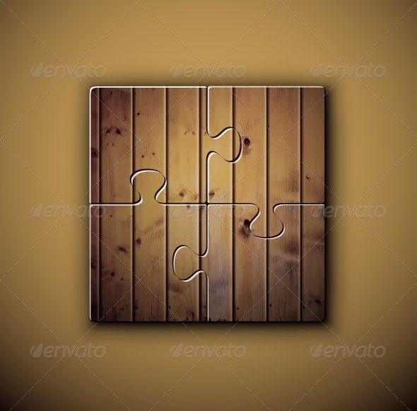 GraphicRiver Wooden Background on Puzzle 4709684 GraphicRiver Wooden Background on Puzzle 4709684