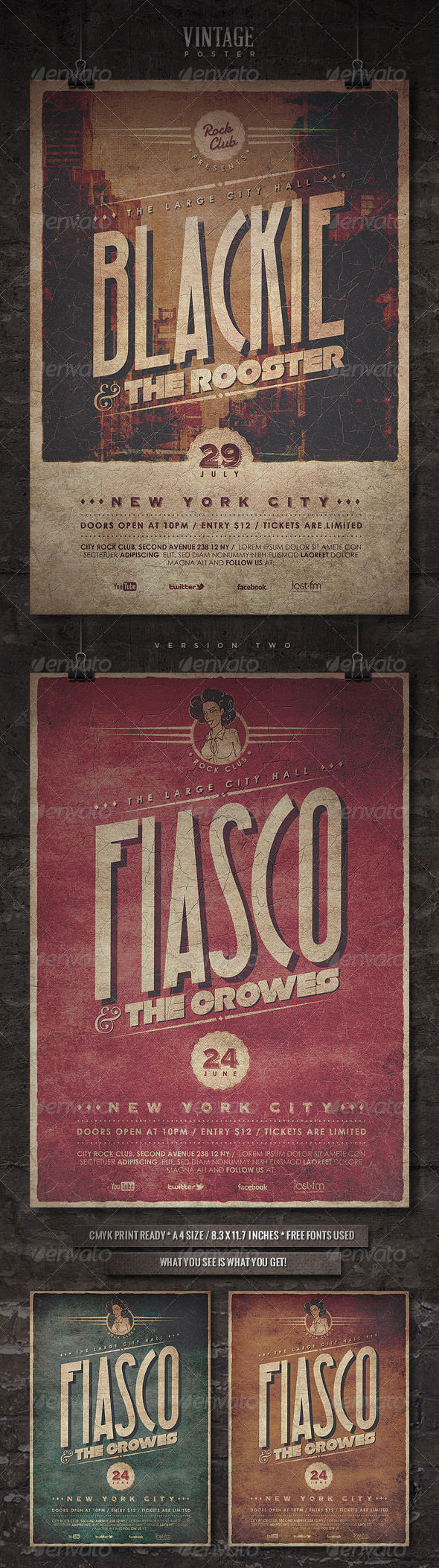 Vintage Poster - II - Concerts Events