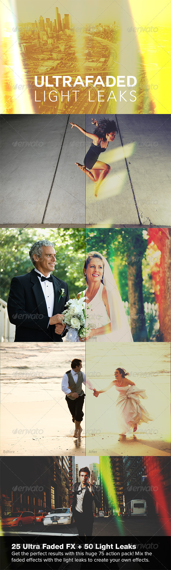Ultra Faded Light Leaks - Photo Effects Actions