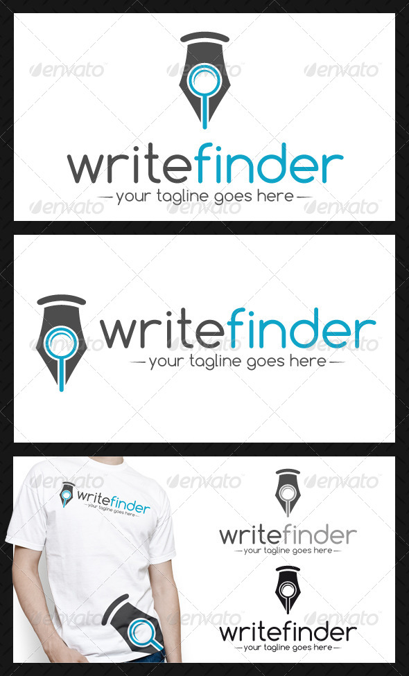 GraphicRiver Writer Finder Logo Template 4716107 GraphicRiver Writer Finder Logo Template 4716107