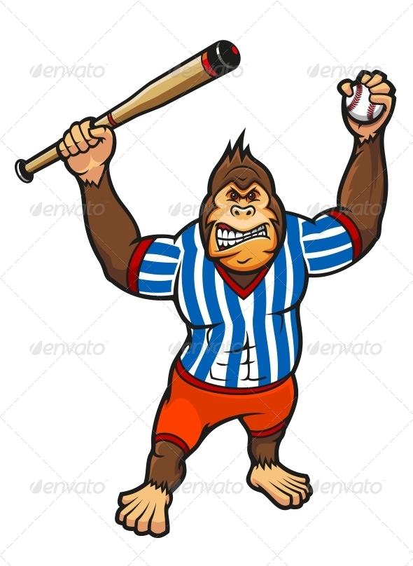 GraphicRiver Monkey Baseball Player 4719464 GraphicRiver Monkey Baseball Player 4719464