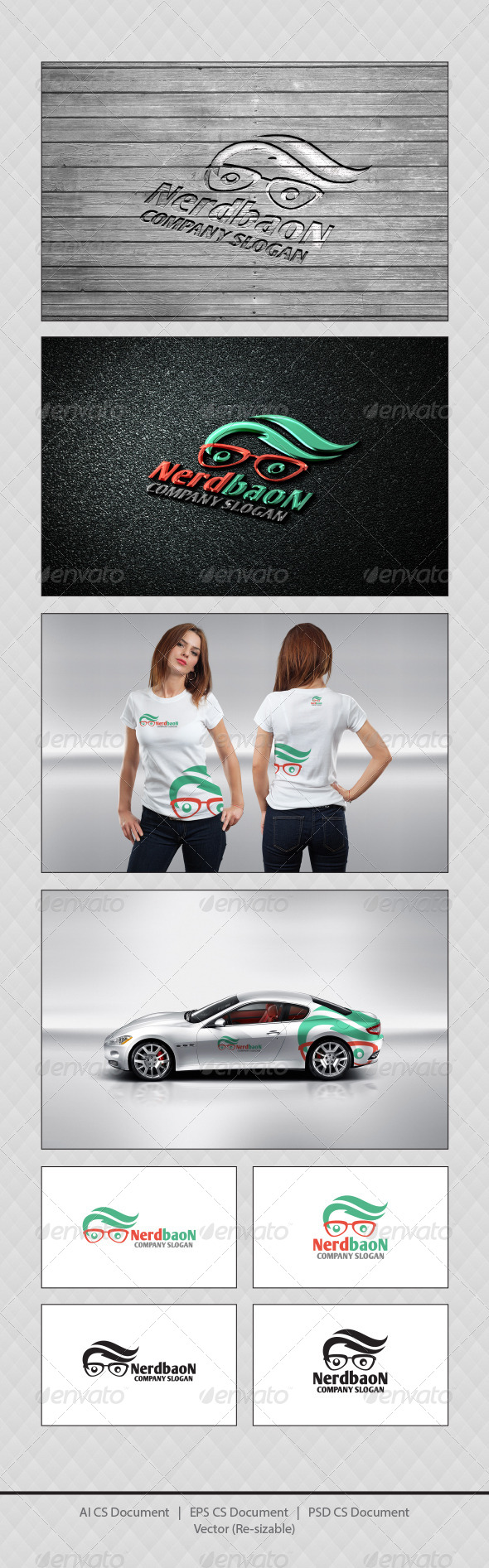 GraphicRiver Nerd Baon Logo Templates 4720460 GraphicRiver Nerd Baon Logo Templates 4720460