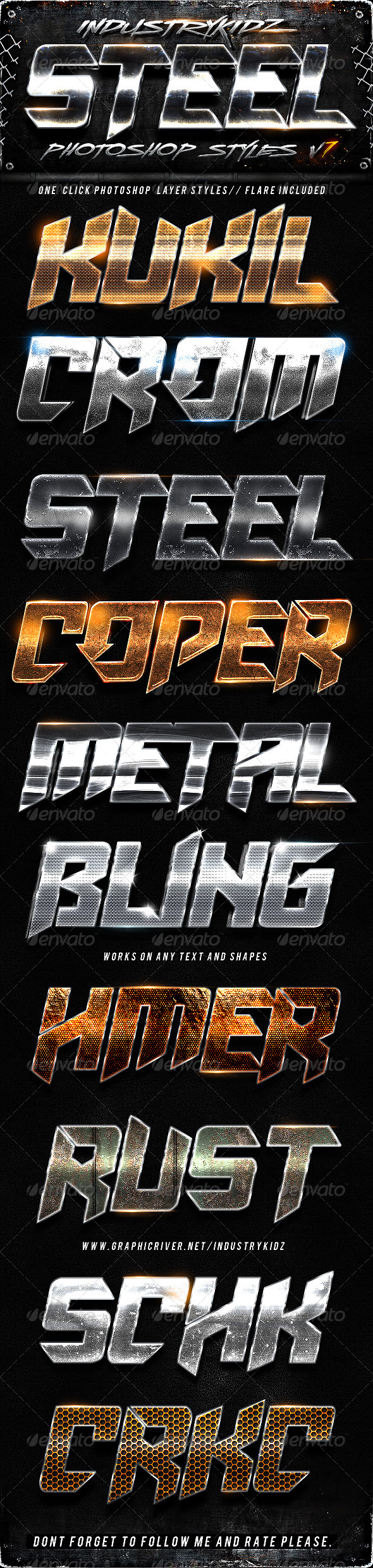 GraphicRiver Steel Photoshop Layers Styles V7 4722065 GraphicRiver Steel Photoshop Layers Styles V7 4722065