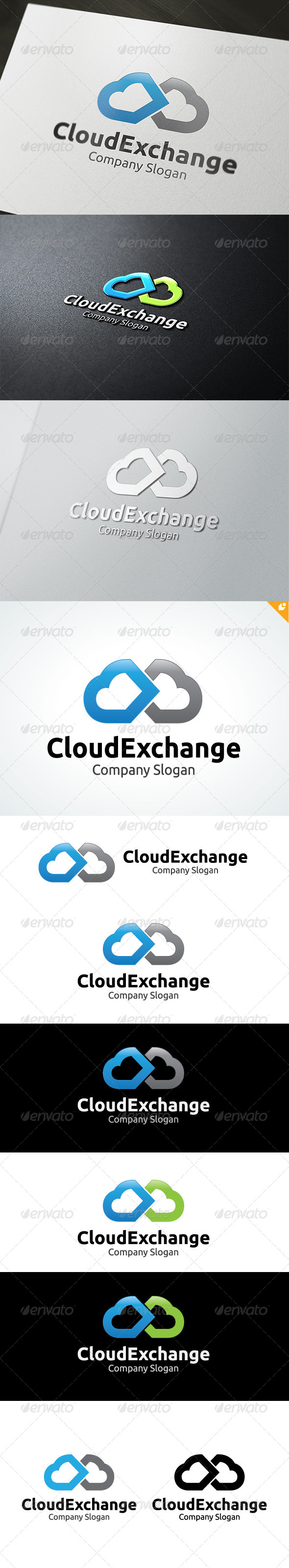 GraphicRiver Cloud Exchange Logo 4698709 GraphicRiver Cloud Exchange Logo 4698709