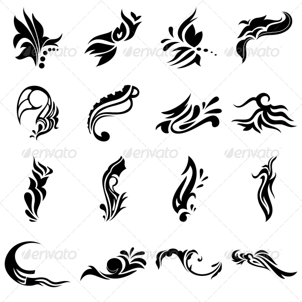 GraphicRiver Tribal Floral Designs 4729421 GraphicRiver Tribal Floral Designs 4729421