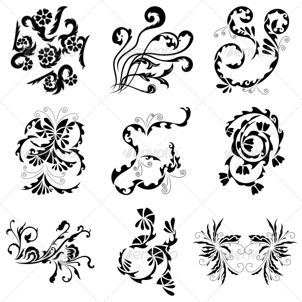 GraphicRiver Decorative Floral Elements Vector Pack 4730484 GraphicRiver Decorative Floral Elements Vector Pack 4730484
