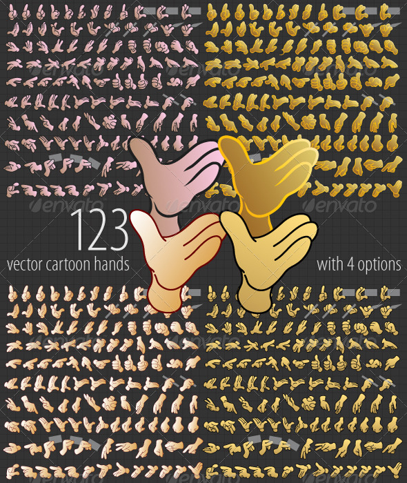 GraphicRiver More than Hundred Vector Cartoon Hands 4716941 GraphicRiver More than Hundred Vector Cartoon Hands 4716941