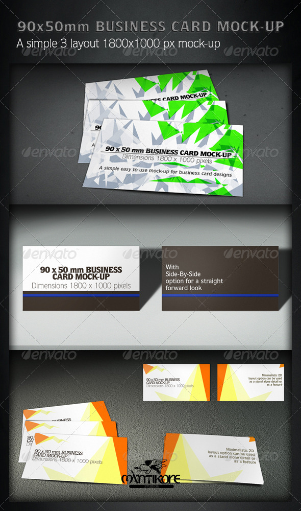 GraphicRiver 90x55mm Business Card Mock-Up 4733168 GraphicRiver 90x55mm Business Card Mock-Up 4733168
