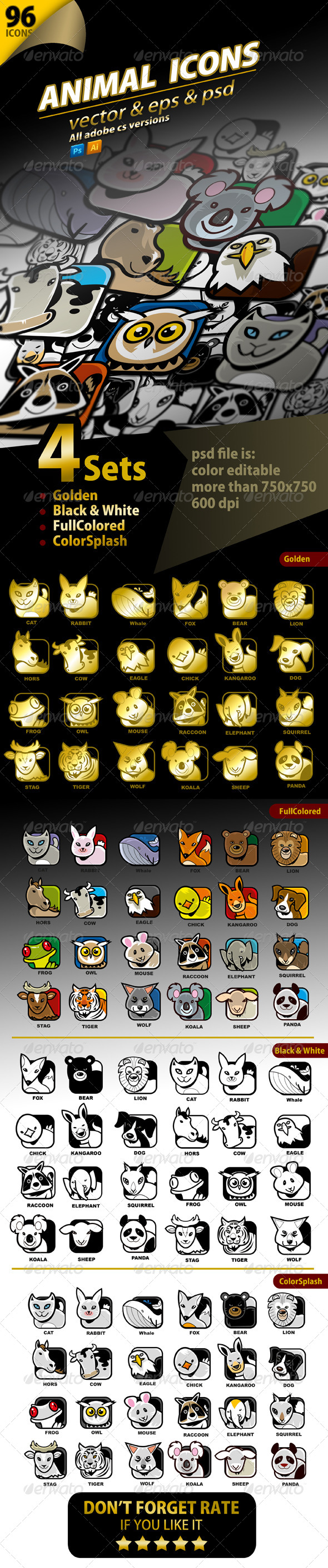 GraphicRiver ANIMAL ICONS 4733436 GraphicRiver ANIMAL ICONS 4733436