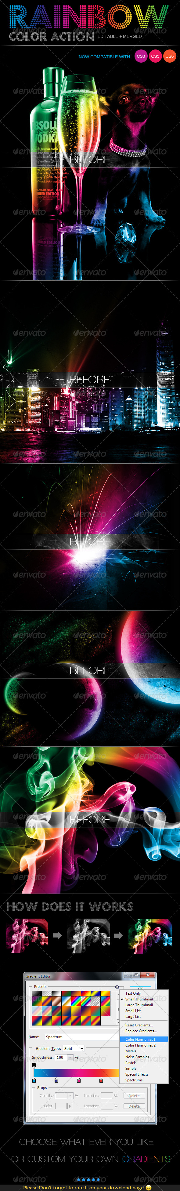 Rainbow Color Action - Photo Effects Actions
