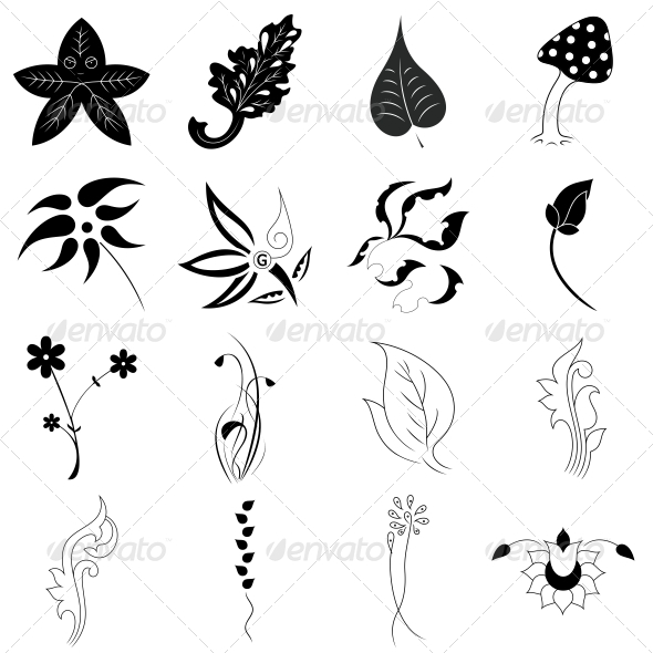 GraphicRiver Decorative Floral Leaf Elements Vector Pack 4735078 GraphicRiver Decorative Floral Leaf Elements Vector Pack 4735078