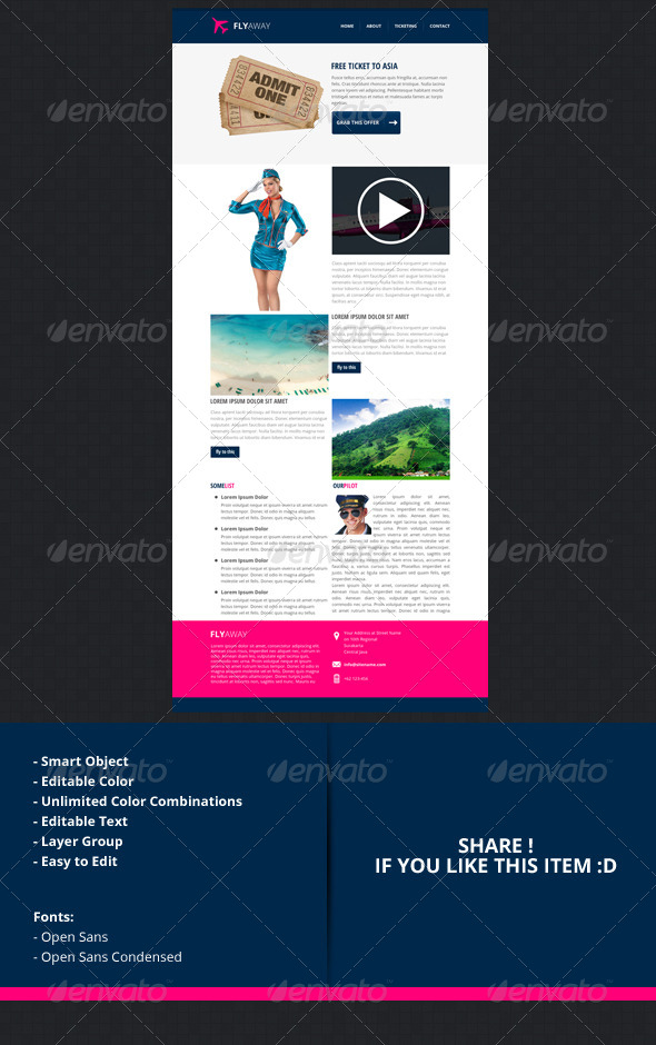 GraphicRiver flyaway PSD Email Newsletter Template 4735176 GraphicRiver flyaway PSD Email Newsletter Template 4735176