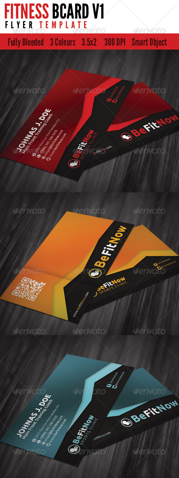 Fitness Business Card V1 - Corporate Business Cards