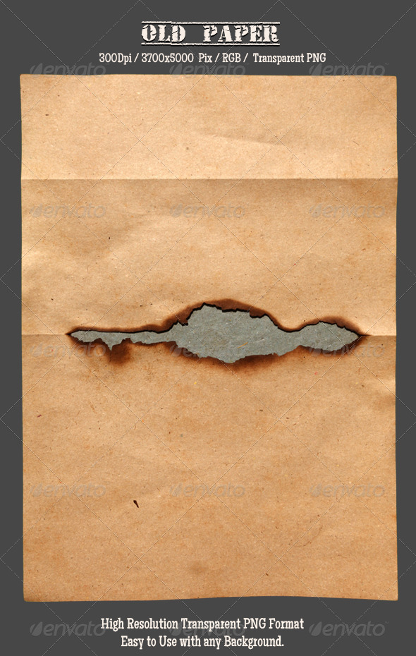 Burnt Old Paper 3 - Isolated Objects