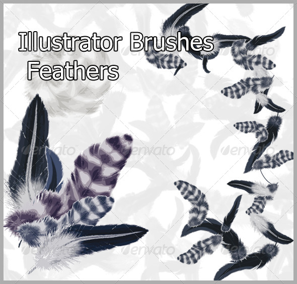 Feathers Brushes - Brushes Illustrator