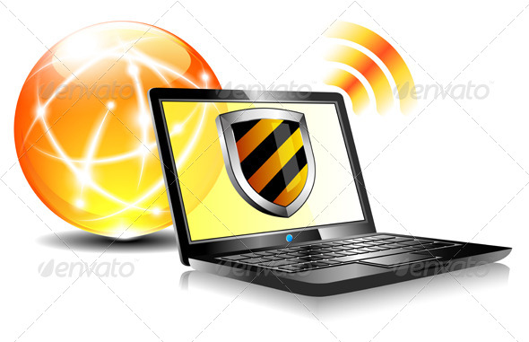 GraphicRiver Internet Protection Shield Antivirus Laptop 4746054 GraphicRiver Internet Protection Shield Antivirus Laptop 4746054