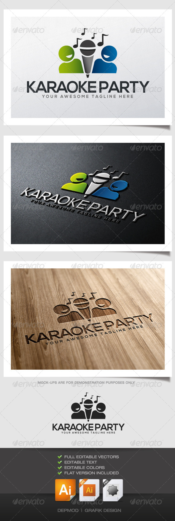 Karaoke Party Logo - Symbols Logo Templates