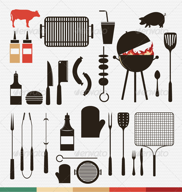GraphicRiver Barbecue and Grill Icons 4739733 GraphicRiver Barbecue and Grill Icons 4739733