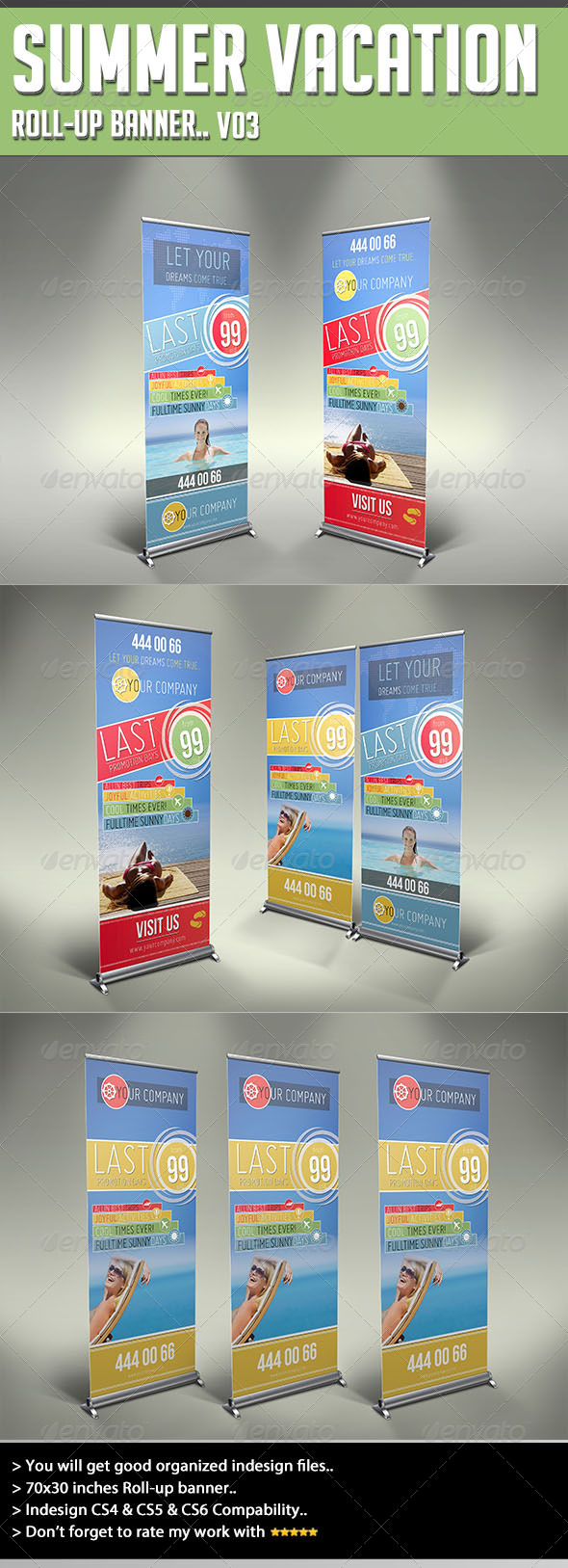 GraphicRiver Roll-up Banner Summer Vacation 4605911 GraphicRiver Roll-up Banner Summer Vacation 4605911